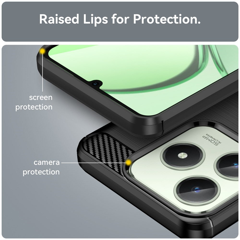 Realme Note 60x (4G) / C63 (4G) / C61 (4G) EIDERWOOD Kolfiber Skal - Svart