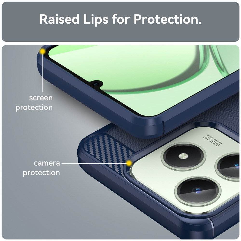 Realme Note 60x (4G) / C63 (4G) / C61 (4G) EIDERWOOD Kolfiber Skal - Blå