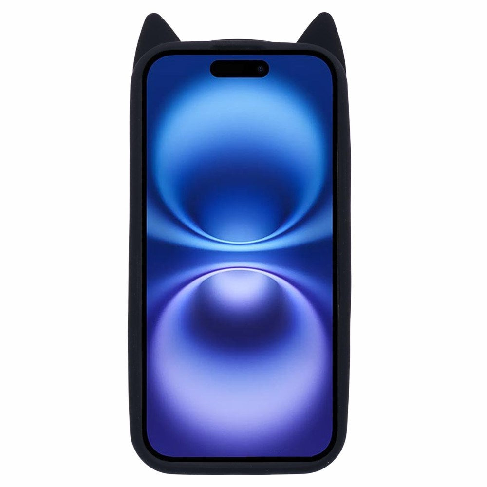 EIDERWOOD iPhone 16 Plus Silikon Skal med Kattöron - Svart