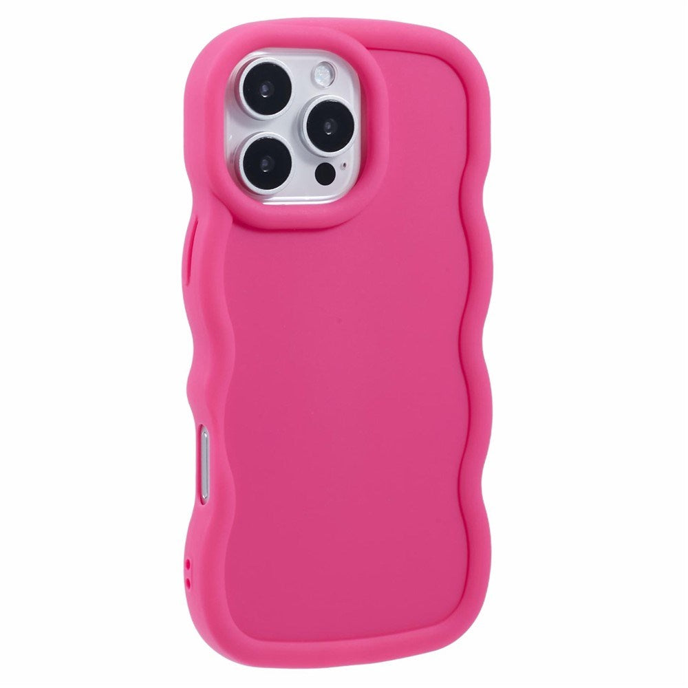 iPhone 16 Pro EIDERWOOD Flexibelt Plast Wavy Skal - Pink