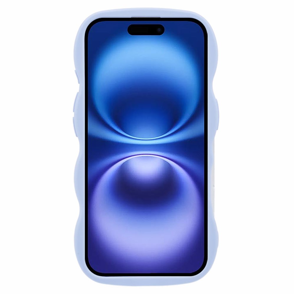 iPhone 16 EIDERWOOD Flexibelt Plast Wavy Skal - Lila