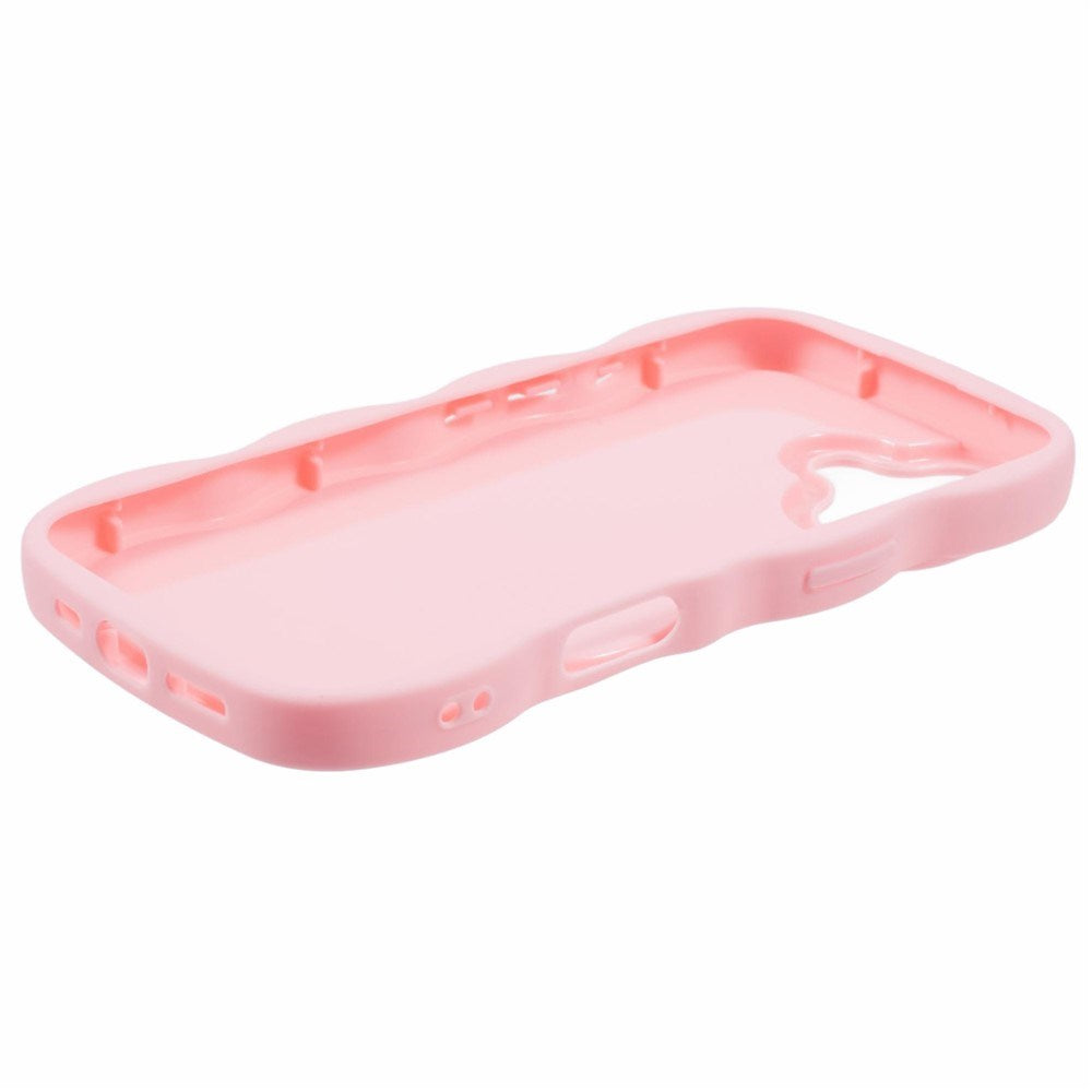 iPhone 16 EIDERWOOD Flexibelt Plast Wavy Skal - Rosa