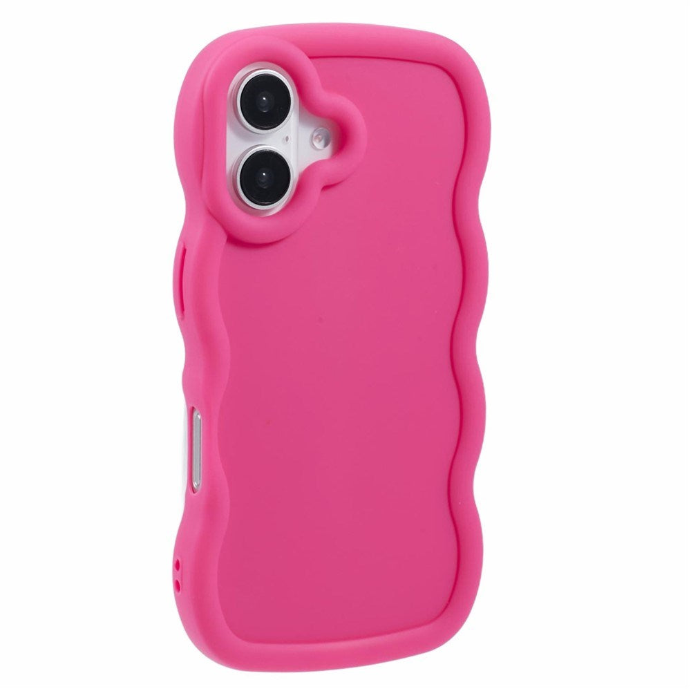 iPhone 16 EIDERWOOD Flexibelt Plast Wavy Skal - Pink