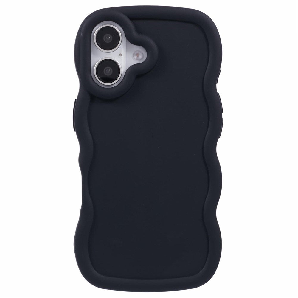 iPhone 16 Plus EIDERWOOD Flexibelt Plast Wavy Skal - Svart