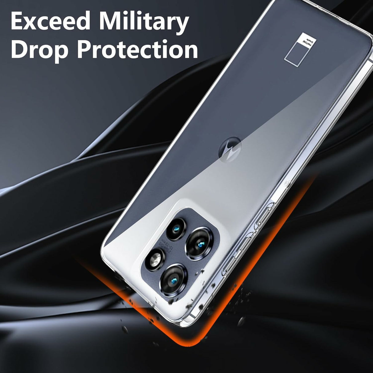 Motorola Edge 50 Neo 5G 2-i-1 Härdat Glas Skärmskydd och Flexibelt Plast Skal - Genomskinlig