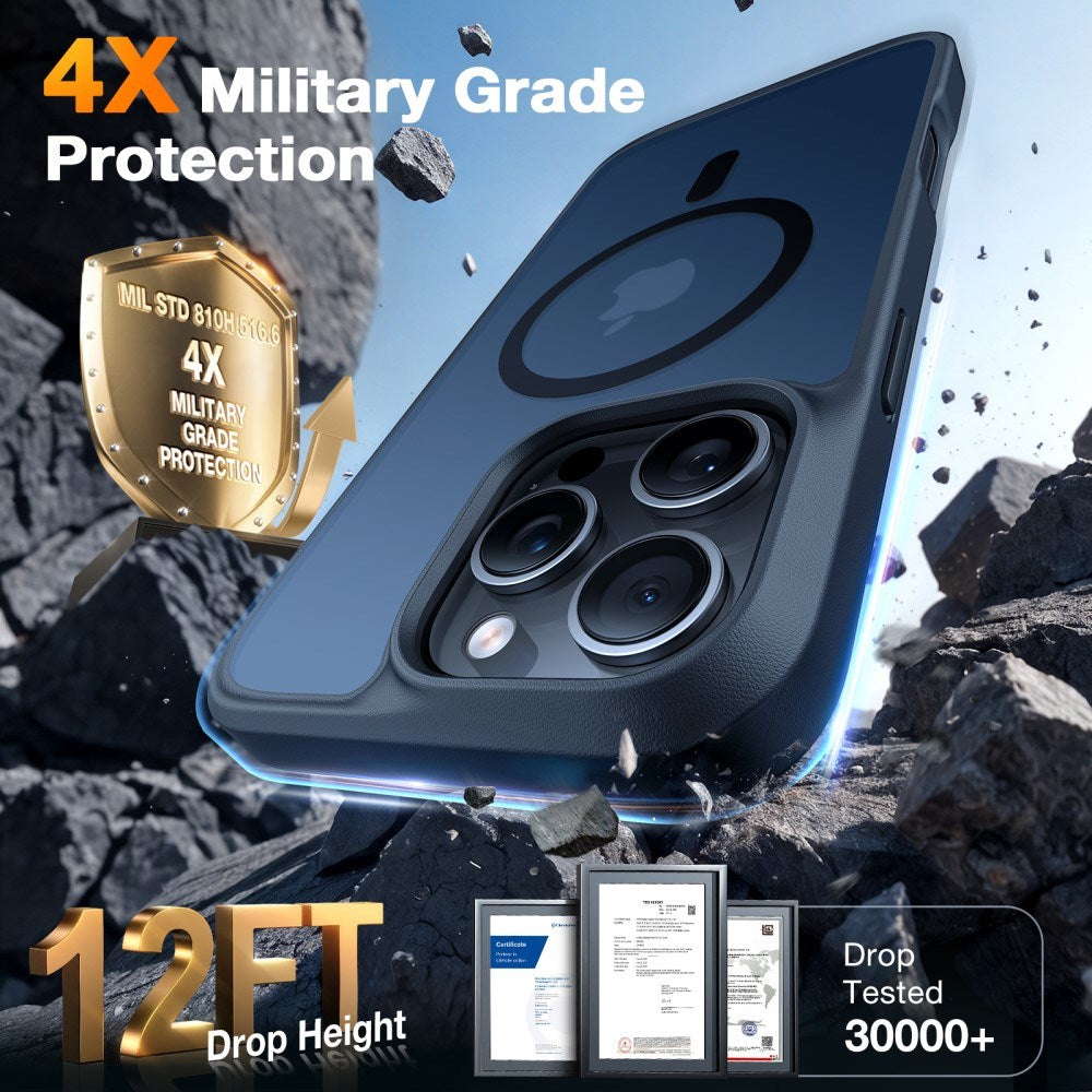 TORRAS iPhone 16 Pro Hybrid Skal - MagSafe Kompatibel - Svart