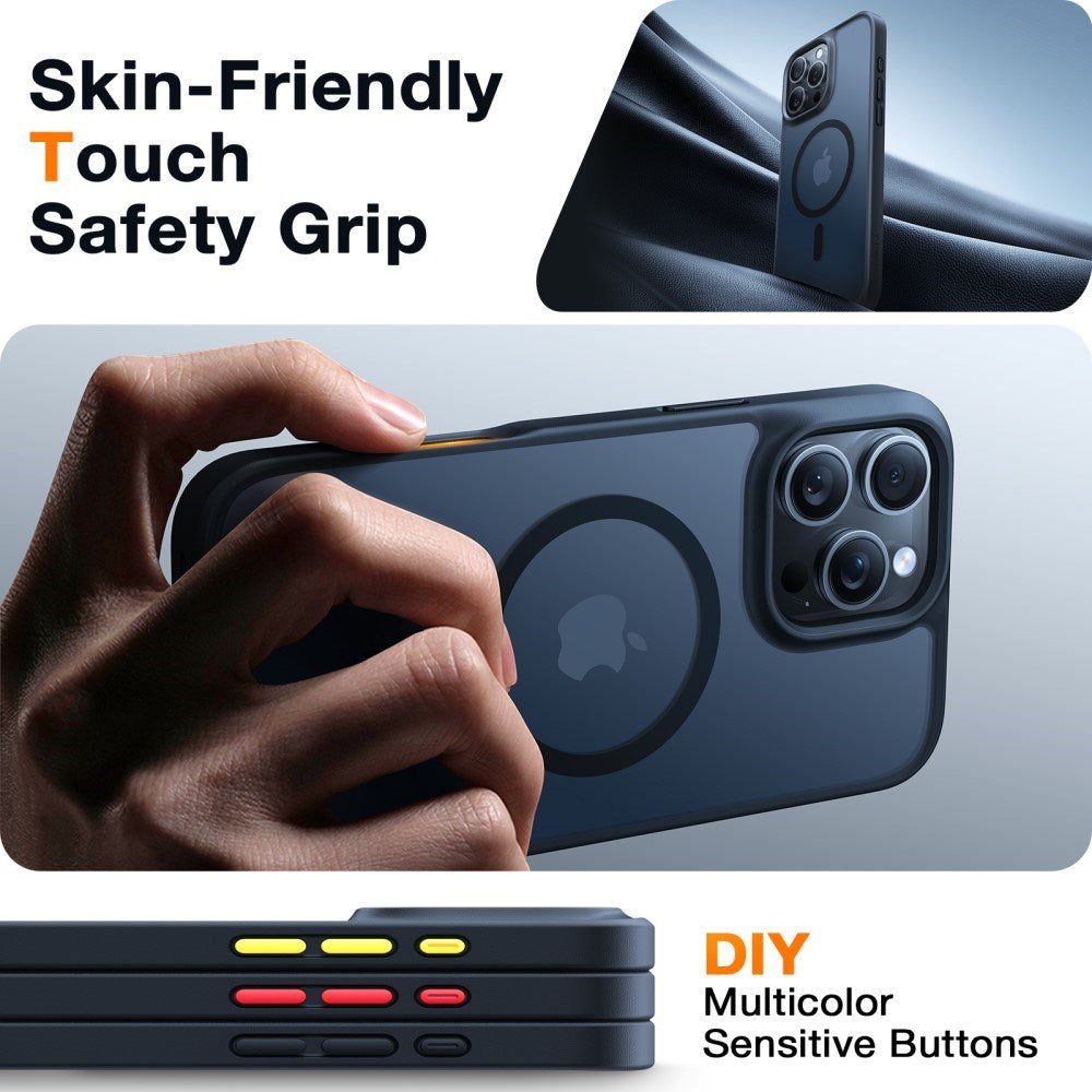 TORRAS iPhone 16 Pro Hybrid Skal - MagSafe Kompatibel - Svart