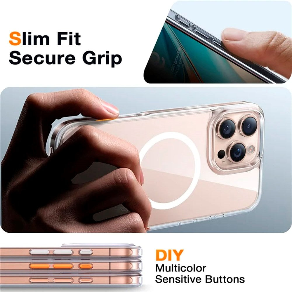 TORRAS iPhone 16 Pro Flexibelt Plast Skal - MagSafe Kompatibelt - Genomskinlig