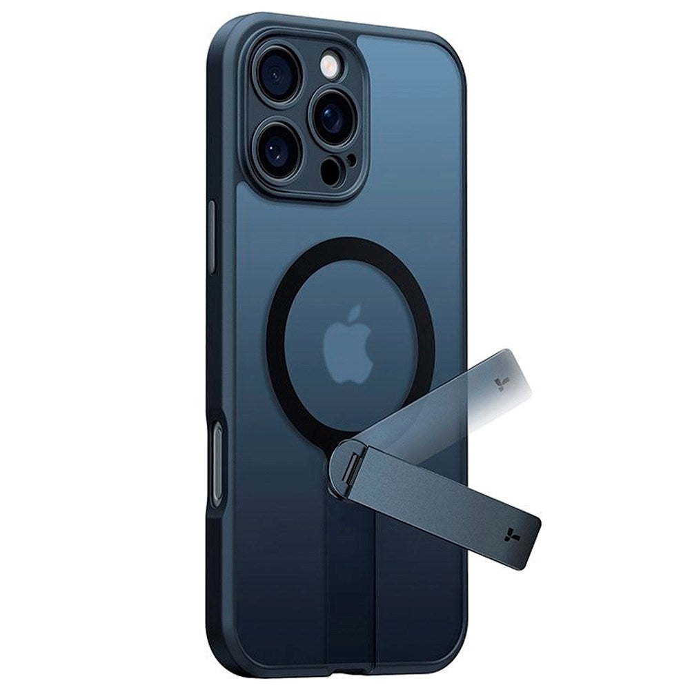 TORRAS iPhone 16 Pro Flexibelt Plast Skal m. Roterande Kickstand - MagSafe Kompatibel - Svart