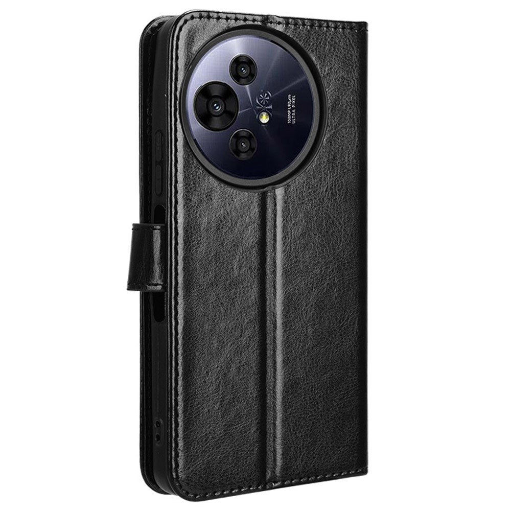 EIDERWOOD TCL 50 Pro Nxtpaper (5G) Läder Plånbokfodral med Stativ - Svart