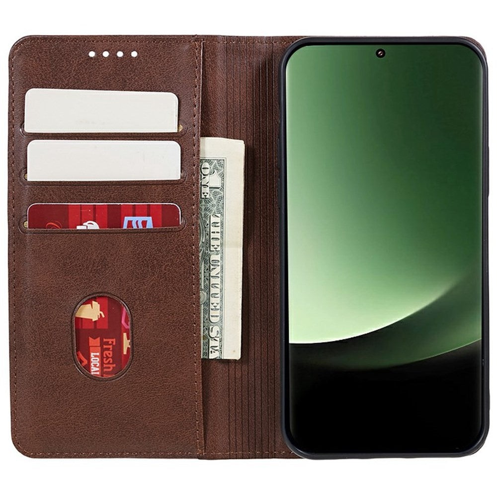EIDERWOOD Xiaomi Redmi Note 14 Pro 5G Fodral i konstläder med korthållare och magnetstängning - Brun