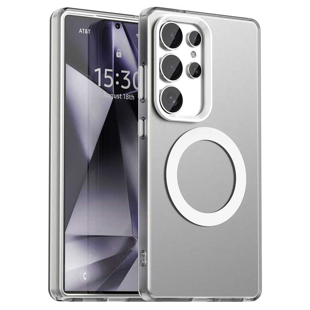 EIDERWOOD Samsung Galaxy S25 Ultra Hybrid Plast Skal - MagSafe Kompatibel - Genomskinlig / Vit