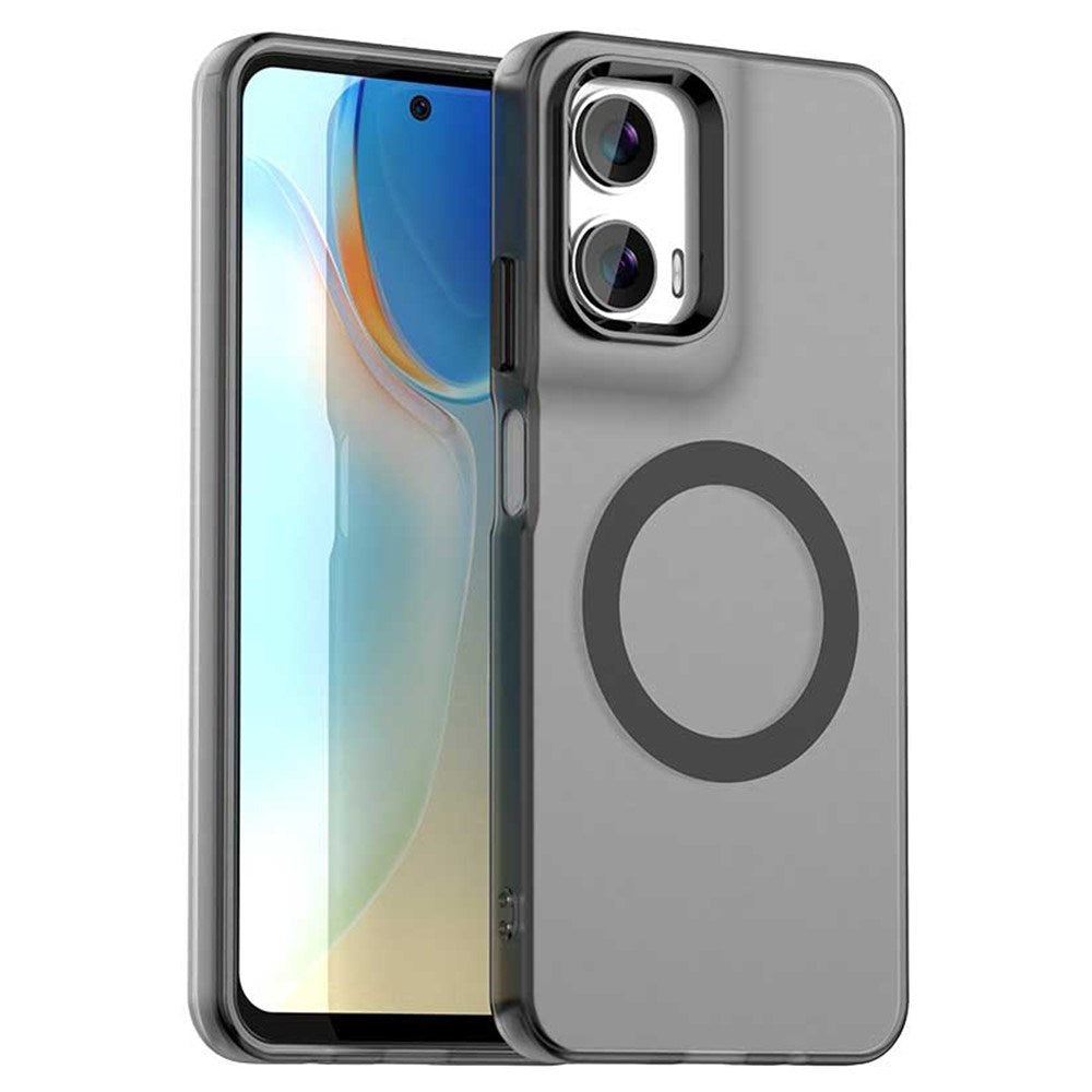 EIDERWOOD Motorola Moto G35 5G Hybrid Plast Skal - MagSafe Kompatibel - Genomskinlig / Svart