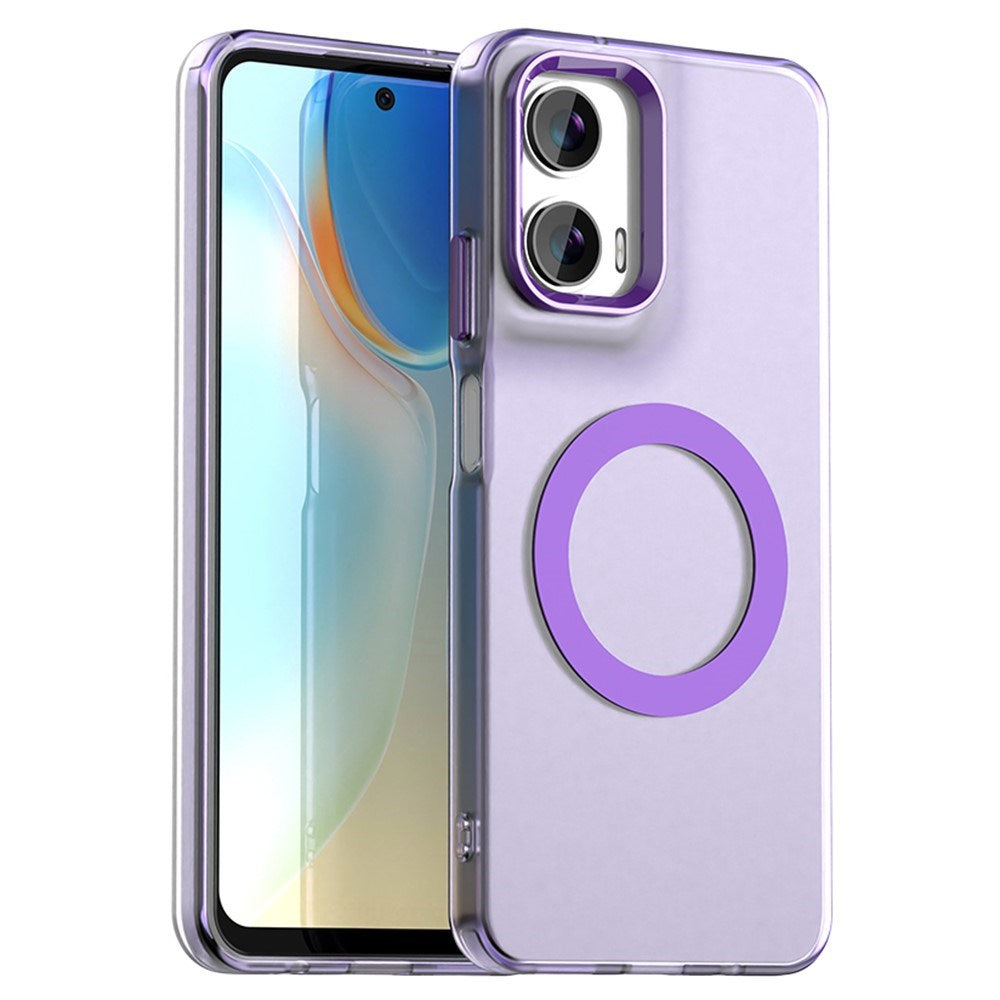 EIDERWOOD Motorola Moto G35 5G Hybrid Plast Skal - MagSafe Kompatibel - Genomskinlig / Lila