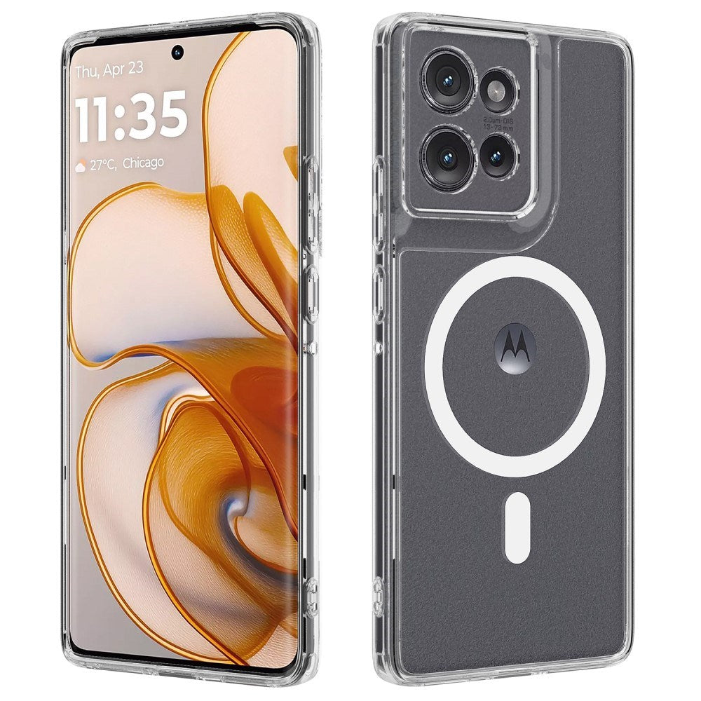 EIDERWOOD Motorola Edge 50 Flexibelt Plast Skal - MagSafe Kompatibel - Transparent