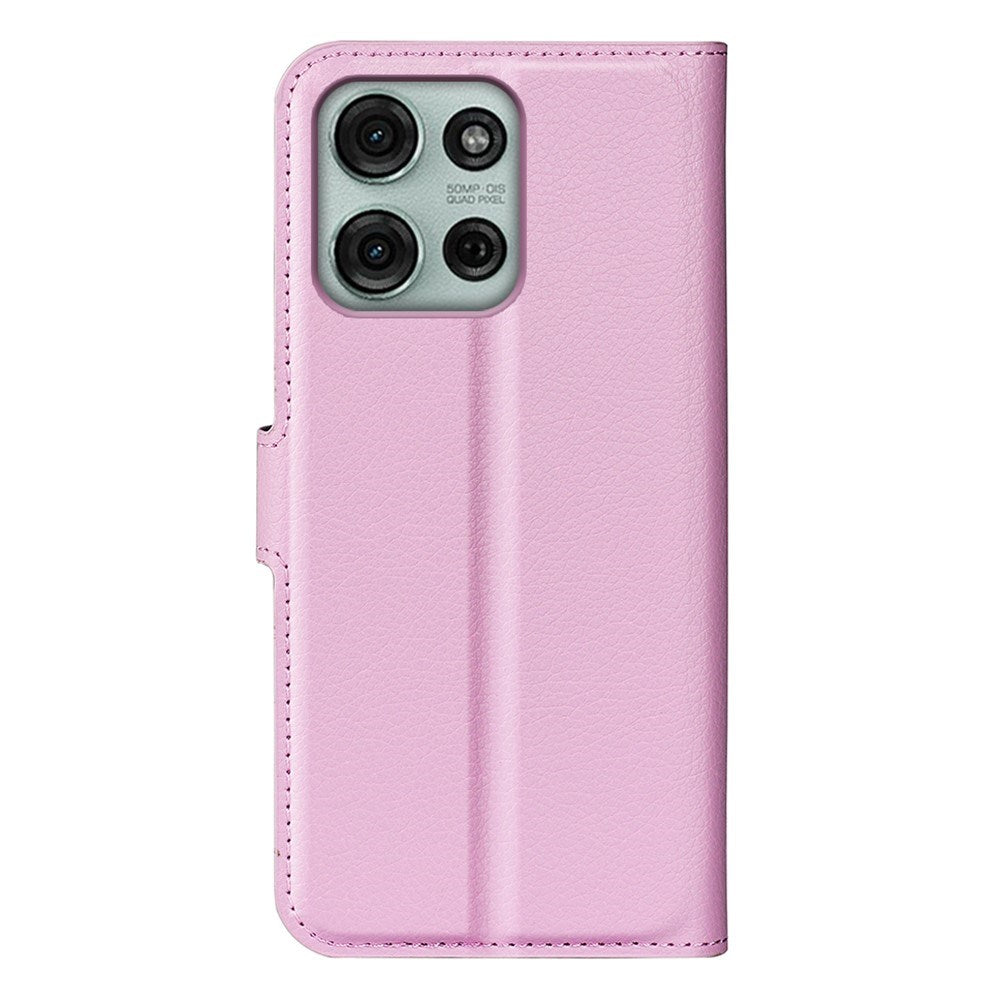 EIDERWOOD Motorola Moto G75 (5G) Konstläder Flip Fodral m. Korthållare & Ställfunktion - Rosa