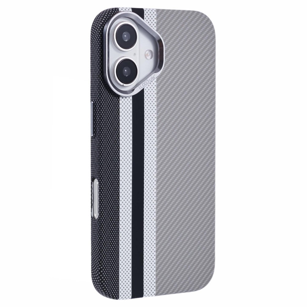 EIDERWOOD Mönstrad Carbon Skal - iPhone 16 - MagSafe Kompatibel - Grey Stripes