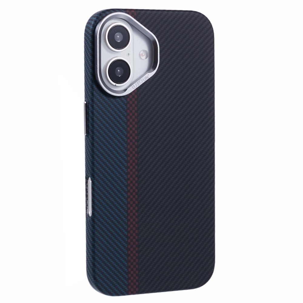 EIDERWOOD Mönstrad Carbon Skal - iPhone 16 - MagSafe Kompatibel - Dark Colored Pattern