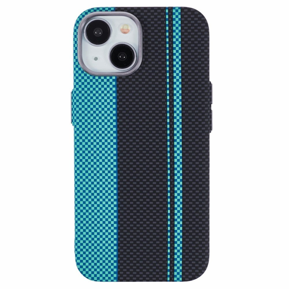 EIDERWOOD Mönstrad Carbon Skal - iPhone 15 - MagSafe Kompatibel - Blue/Black