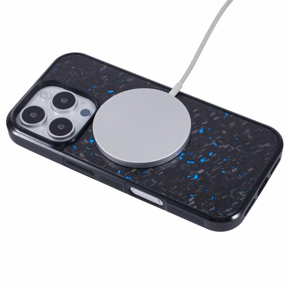 EIDERWOOD iPhone 16 Pro Non-Slip Carbon Skal - MagSafe Kompatibel - Blå