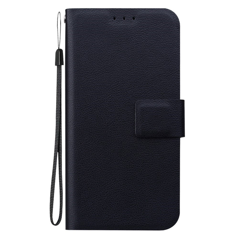 EIDERWOOD Xiaomi Redmi 14C / Poco C75 Konstläder Flip Fodral m. Rem - Svart