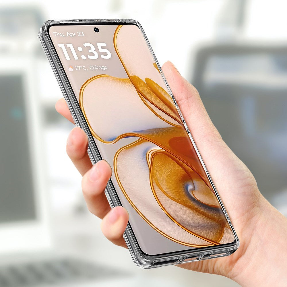 EIDERWOOD Motorola Edge 50 Neo / Thinkphone 25 Hybrid Plast Skal - MagSafe Kompatibel - Genomskinlig / Vit
