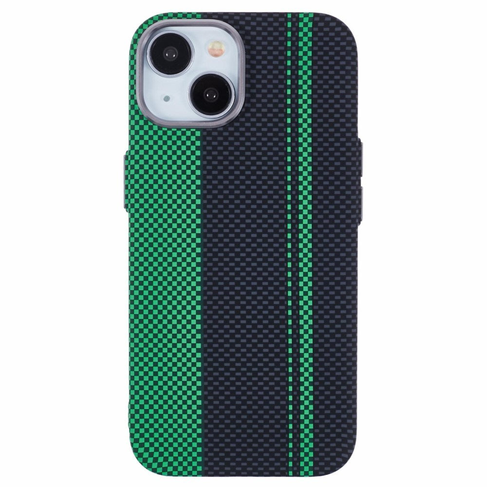 EIDERWOOD Mönstrad Carbon Skal - iPhone 14 - MagSafe Kompatibel - Green/Black