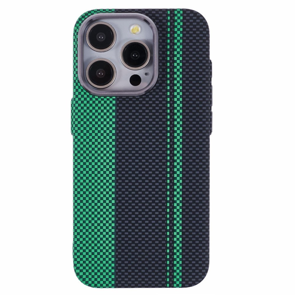 EIDERWOOD Mönstrad Carbon Skal - iPhone 12/12 Pro - MagSafe Kompatibel - Green/Black