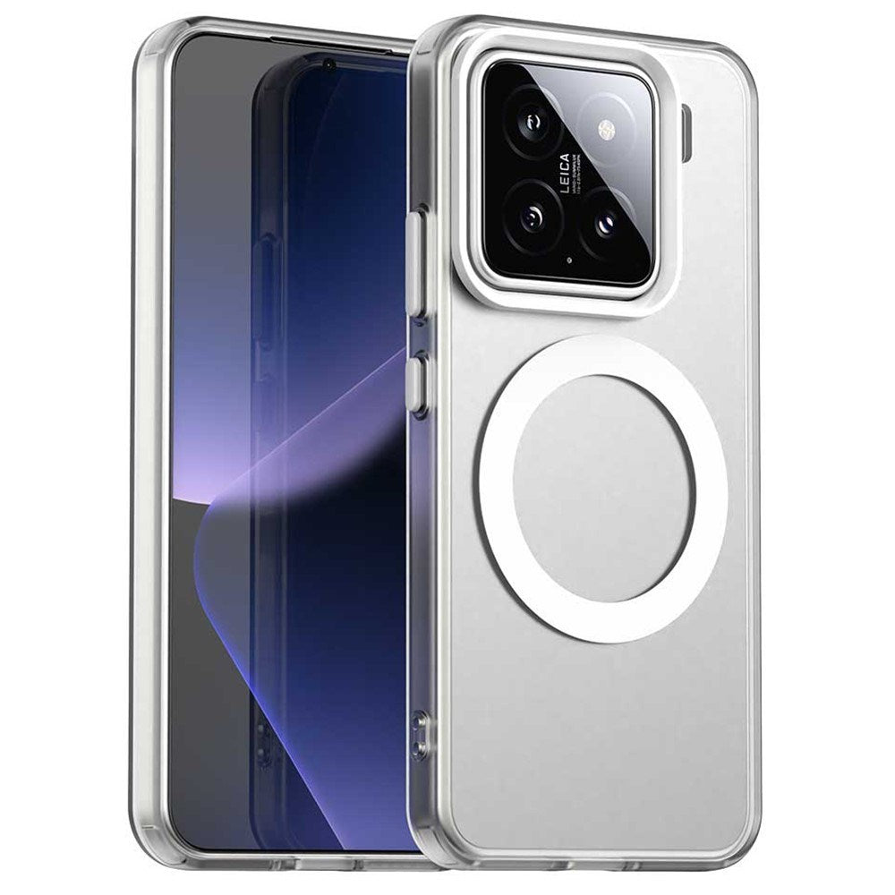 EIDERWOOD Xiaomi 15 Hybrid Plast Skal - MagSafe Kompatibel - Genomskinlig / Vit