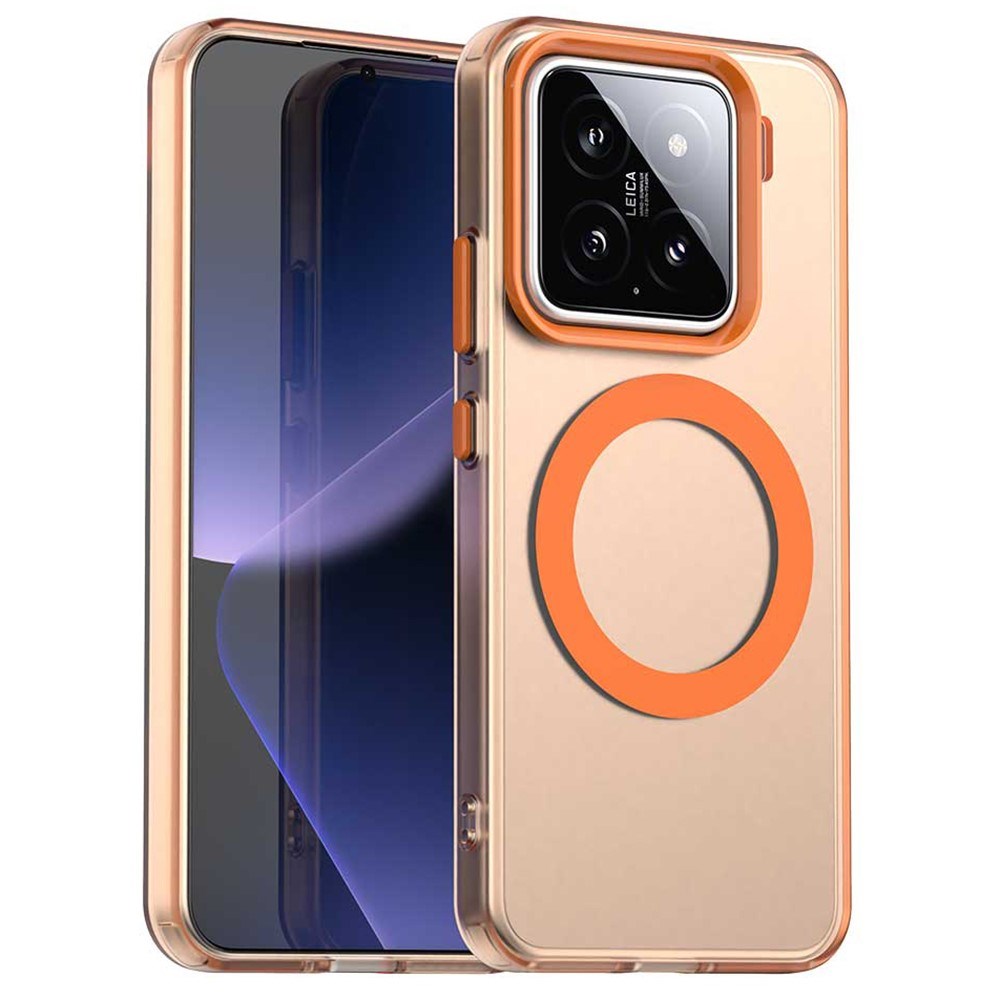 EIDERWOOD Xiaomi 15 Hybrid Plast Skal - MagSafe Kompatibel - Genomskinlig / Orange