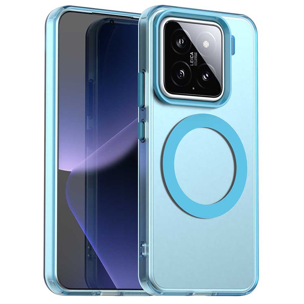 EIDERWOOD Xiaomi 15 Hybrid Plast Skal - MagSafe Kompatibel - Genomskinlig / Blå