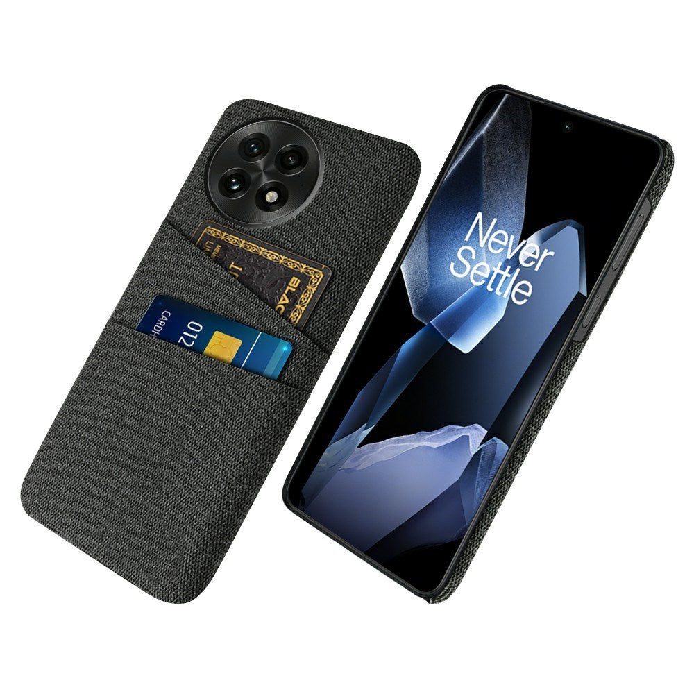 EIDERWOOD OnePlus 13 Tygbelagt Plast Skal m. Korthållare - Svart