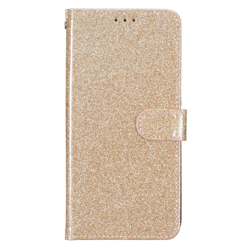 EIDERWOOD Samsung Galaxy A36 (5G) Läder Flip Fodral m. Plånbok & Rem - Glitter - Guld