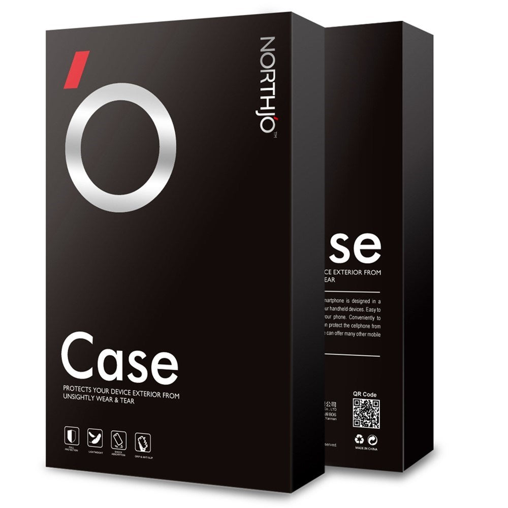 NORTHJO iPhone 14 Skyddsset med Flexibelt Mobilskal i Plast med Härdat Glasskydd - Genomskinlig