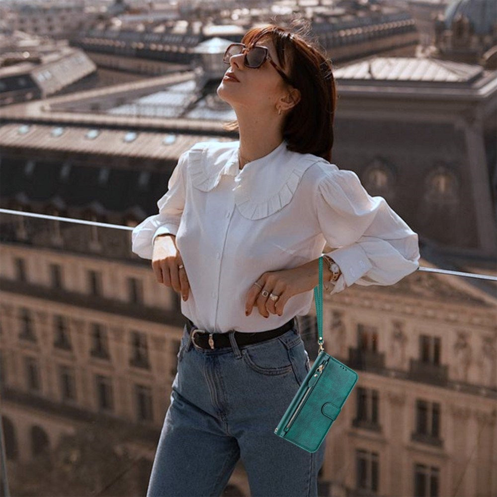 EIDERWOOD Xiaomi Redmi Note 14 Pro+ / 14 Pro (5G) Fodral med Korthållare för 6 kort & Blixtlåsficka - Grön