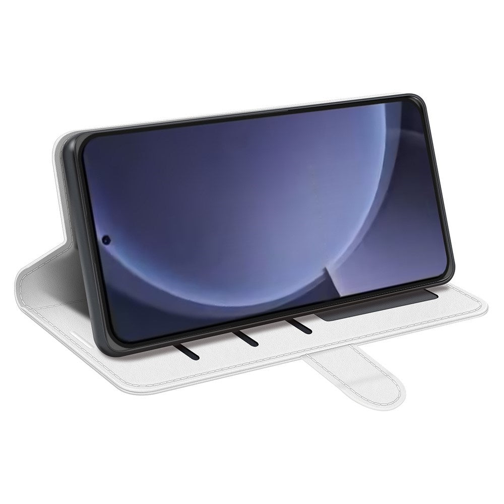 EIDERWOOD Samsung Galaxy S25+ (Plus) Konstläder Flip Fodral m. Korthållare & Ställfunktion - Vit