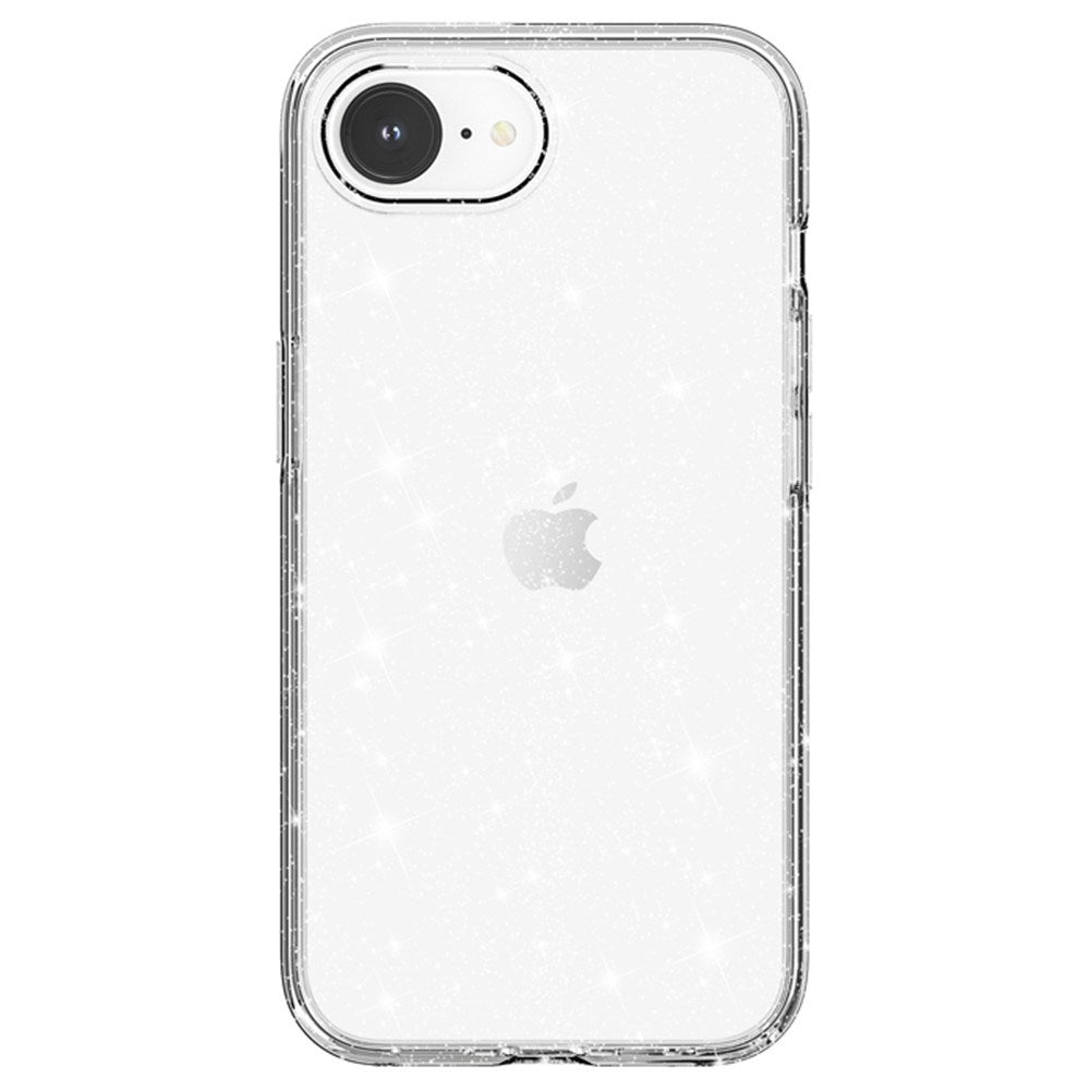 EIDERWOOD iPhone 16e Hybrid Glitter Plast Skal - MagSafe Kompatibel - Vit