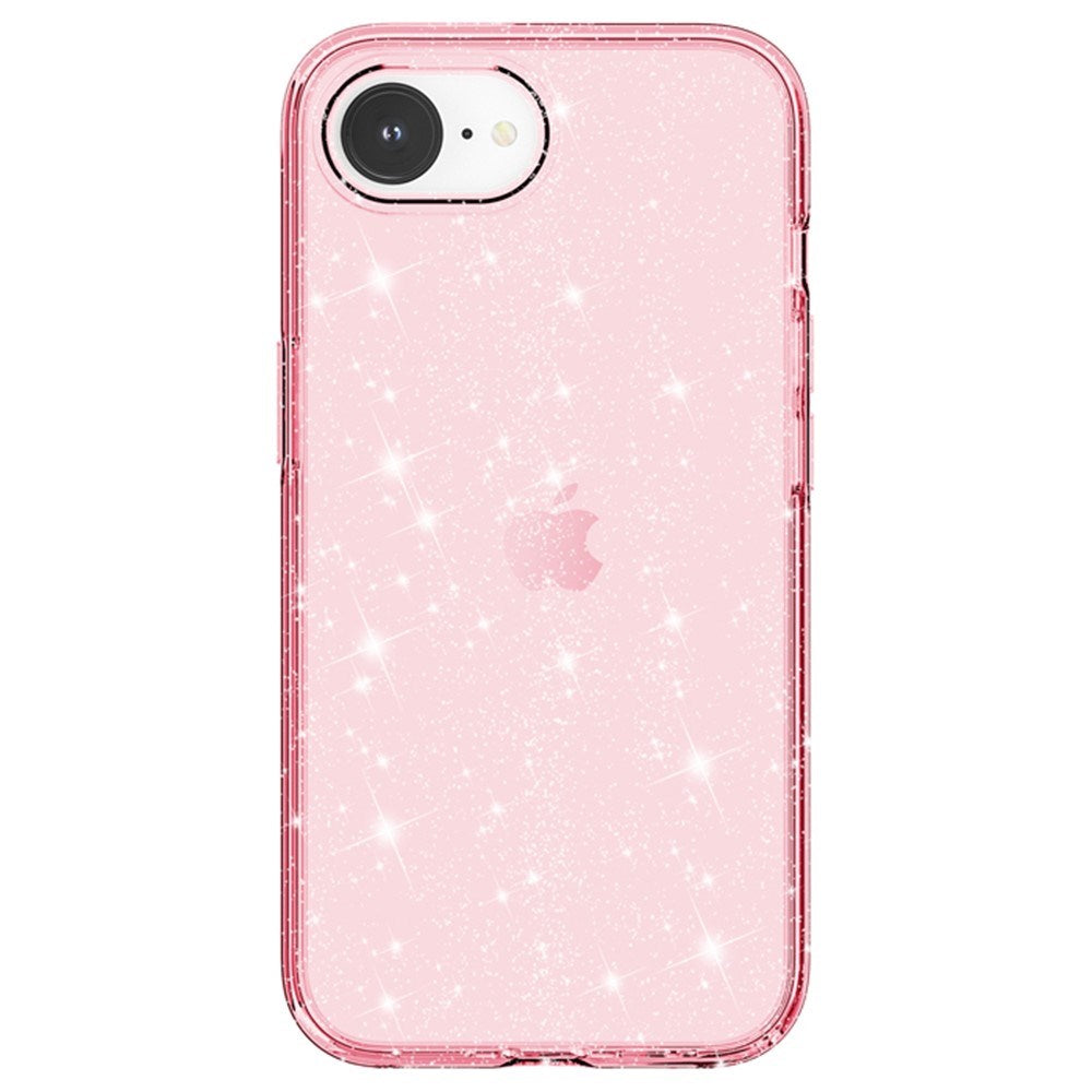 EIDERWOOD iPhone 16e Hybrid Glitter Plast Skal - MagSafe Kompatibel - Rosa