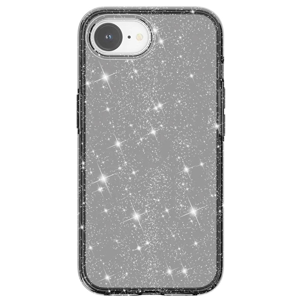 EIDERWOOD iPhone 16e Hybrid Glitter Plast Skal - MagSafe Kompatibel - Svart