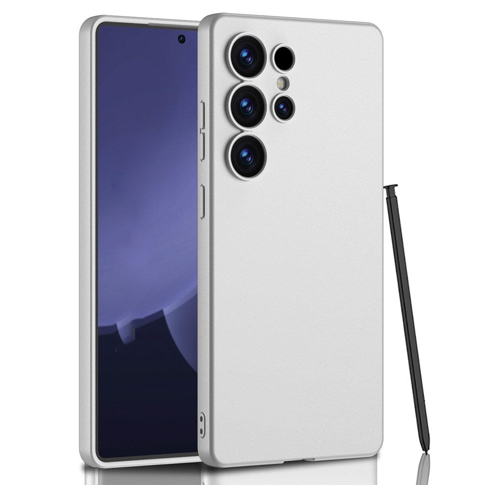 EIDERWOOD Samsung Galaxy S25 Ultra Slim Plast Skal inklusive Liten Penna - Silver