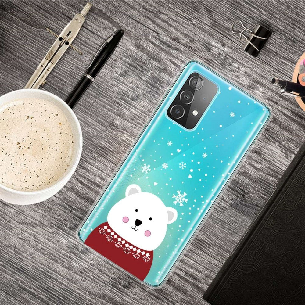 Samsung Galaxy A53 (5G) Flexibel Plast Julfall - God jul - Isbjörn m. Tröja