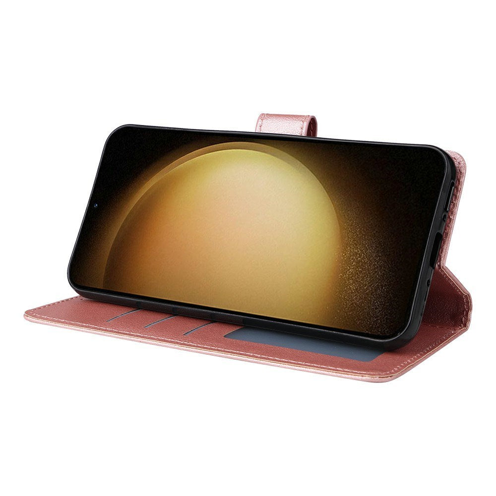 EIDERWOOD Samsung Galaxy S25+ (Plus) / S24+ (Plus) Plånboksfodral i Konstläder med Rem - Rose Gold