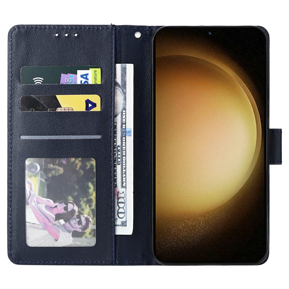 EIDERWOOD Samsung Galaxy S25+ (Plus) / S24+ (Plus) Plånboksfodral i Konstläder med Rem - Blå