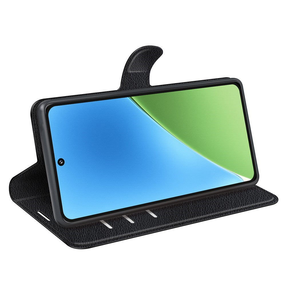 EIDERWOOD Xiaomi 15 Konstläder Flip Fodral m. Korthållare & Ställfunktion - Svart