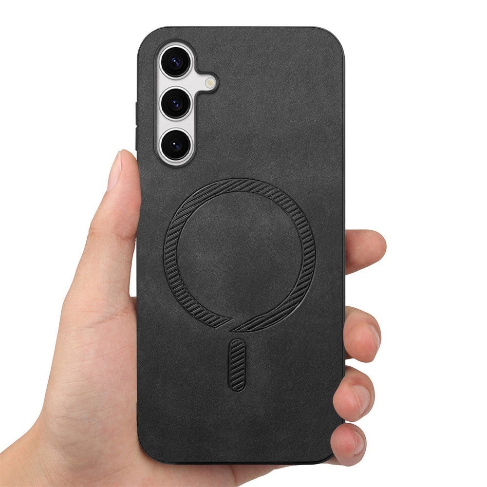 EIDERWOOD Samsung Galaxy S25 Konstläder Skal - MagSafe Kompatibel - Svart