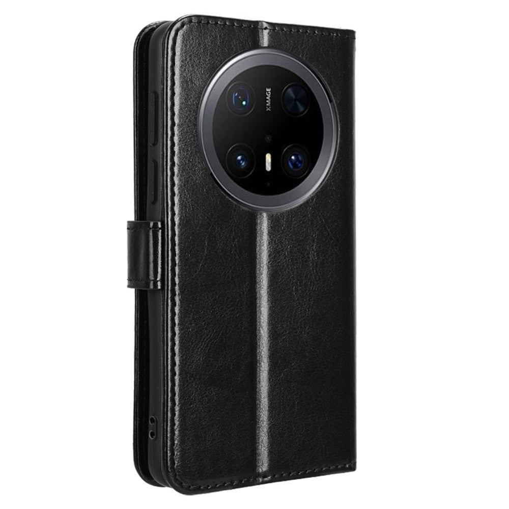 EIDERWOOD Huawei Mate 70 Pro+ / 70 Pro Konstläder Flip Fodral m. Rem - Svart