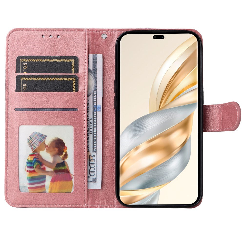 EIDERWOOD Honor Magic7 Lite Konstläder Flip Fodral m. Rem - Rosa