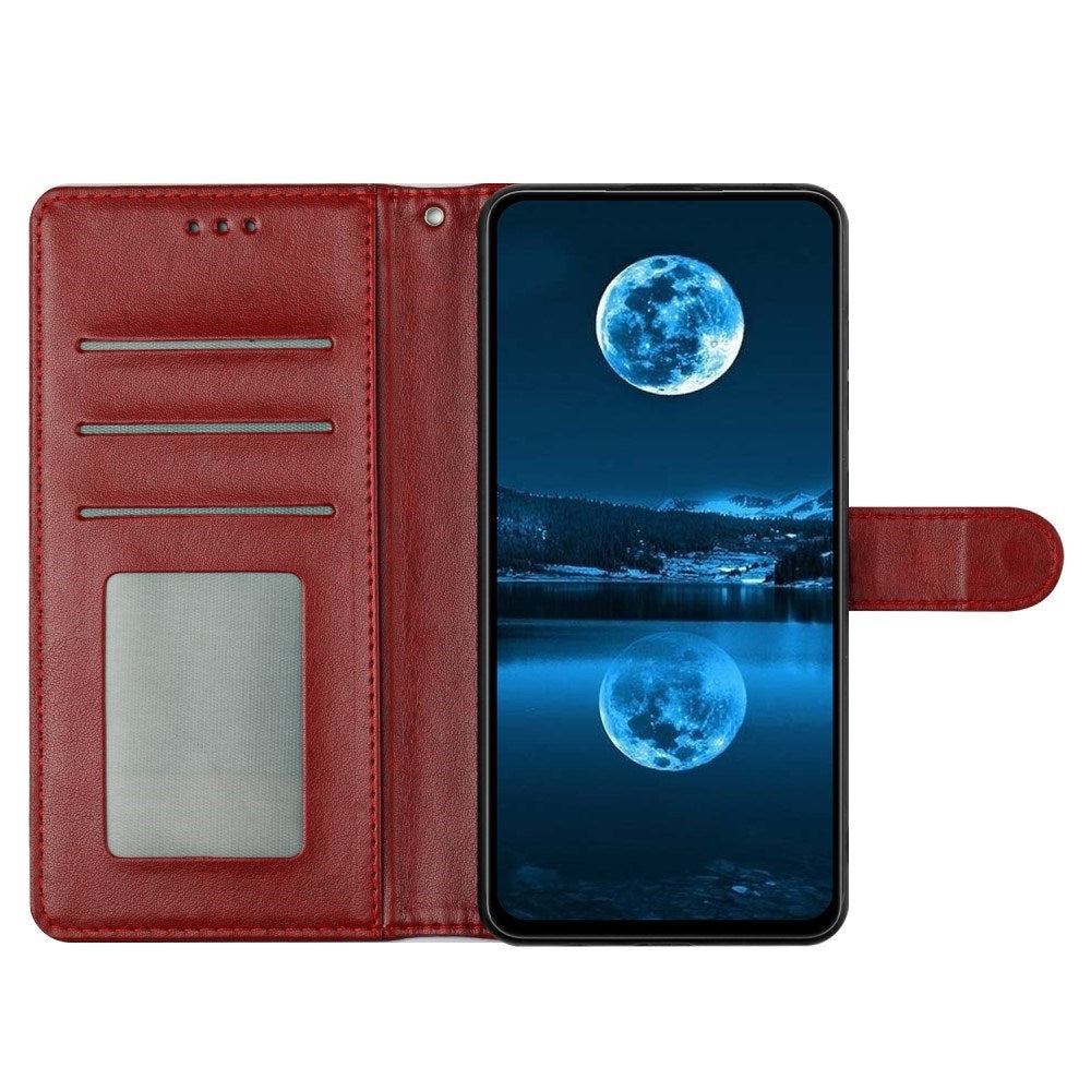 EIDERWOOD Samsung Galaxy A56 (5G) Konstläder Flip Fodral m. Rem - Röd