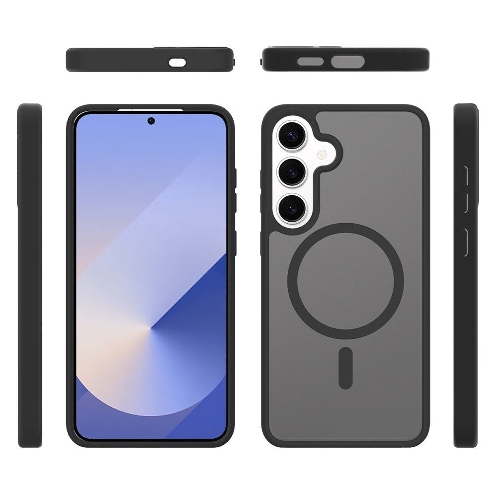 EIDERWOOD Samsung Galaxy S24+ (Plus) / S25+ (Plus) Matt Hybrid Skal - MagSafe Kompatibel - Rosa / Genomskinlig