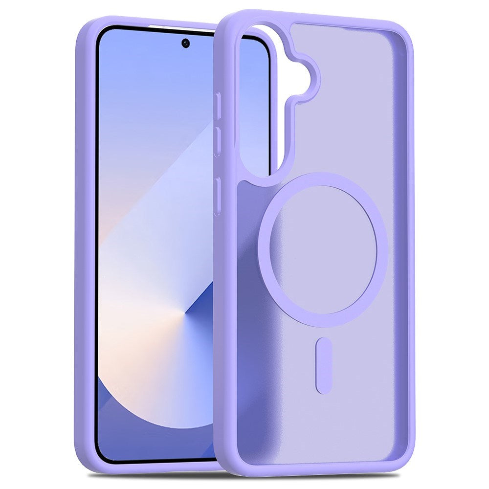 EIDERWOOD Samsung Galaxy S24+ (Plus) / S25+ (Plus) Matt Hybrid Skal - MagSafe Kompatibel - Lila / Genomskinlig
